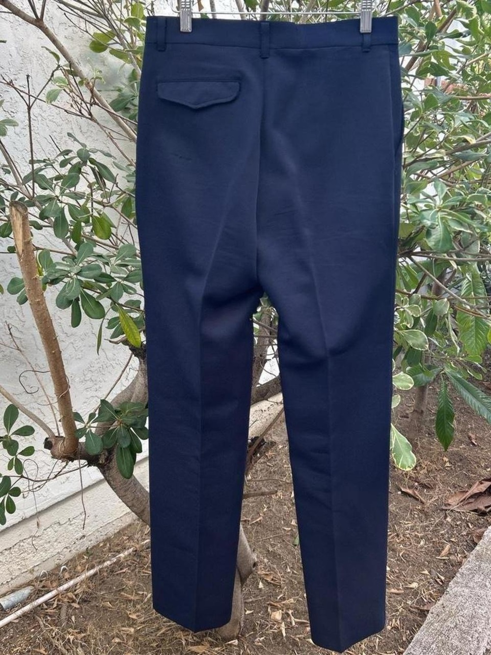 Vintage 1990s New Roads Navy Dress Pants Slacks Talon Zipper 30x31 - Picture 2 of 4